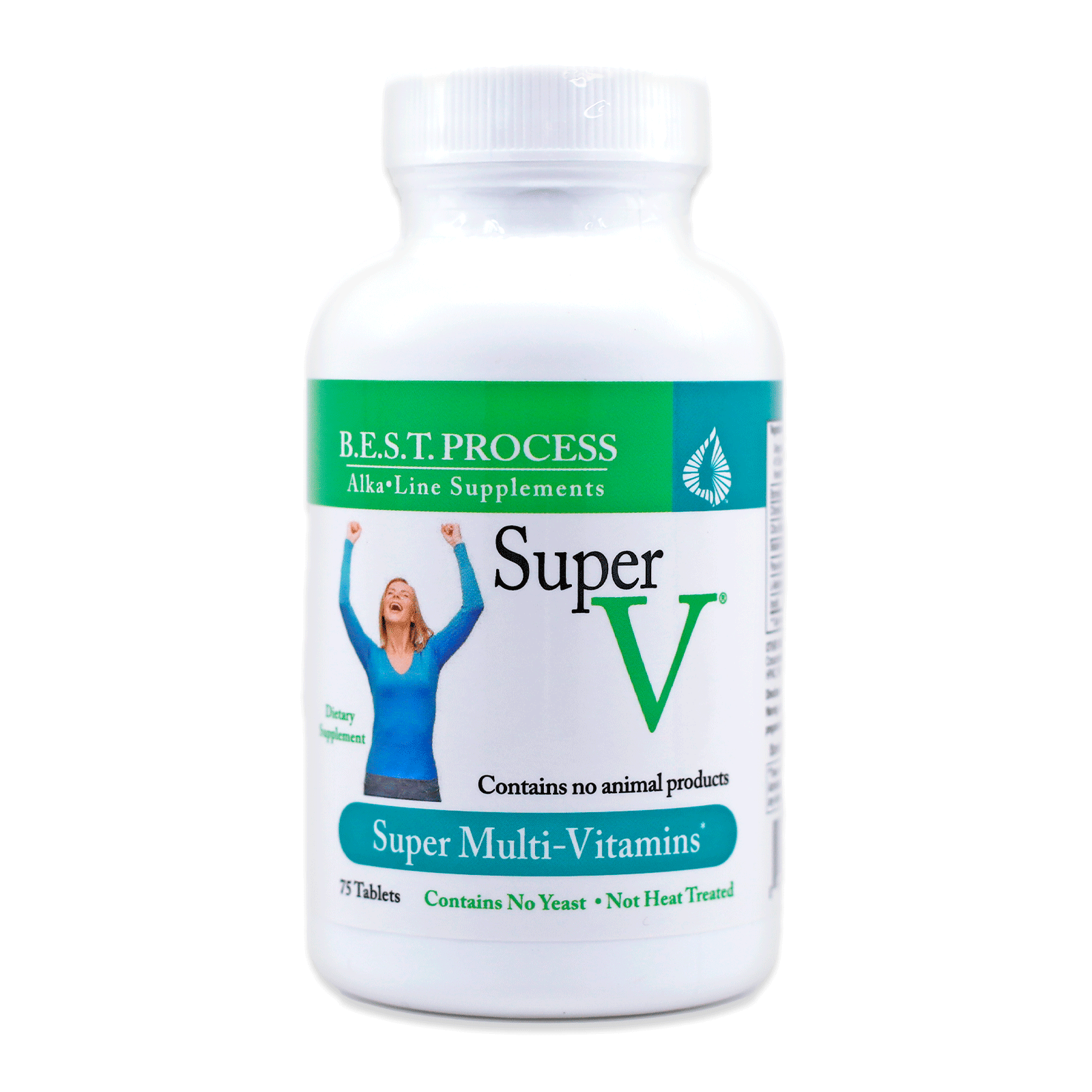 SuperV™ bottle front label