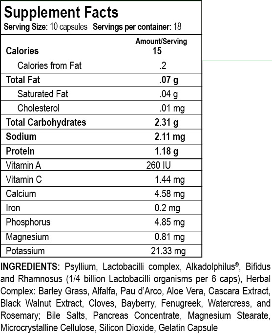 Alka Cleanse Label