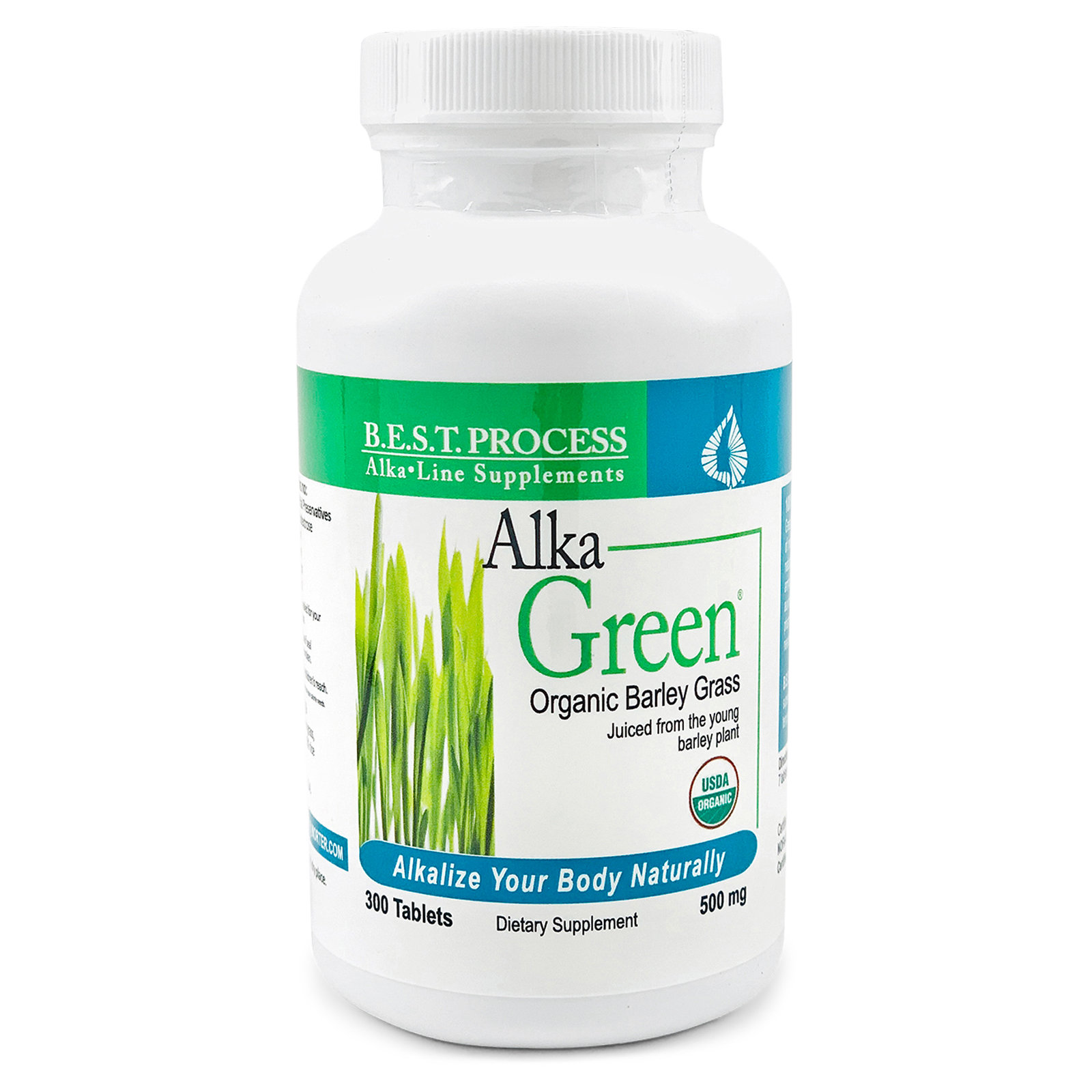 Alka-Green Tablets Front of Bottle