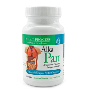 Alka-Pan Front of Bottle