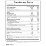 Alkadrenergy Supplement Facts Label