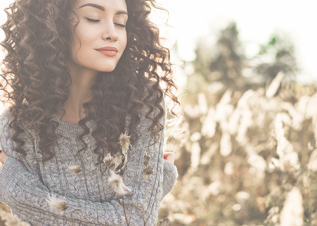 Atmospheric portrait of beautiful young lady