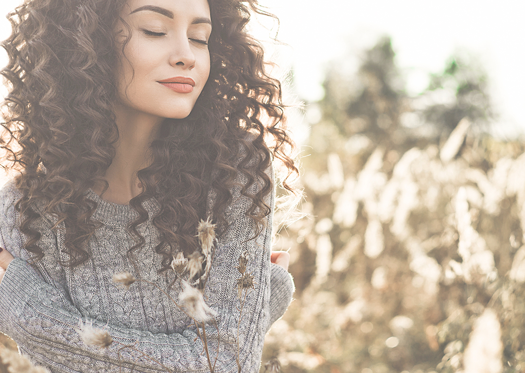 Atmospheric portrait of beautiful young lady
